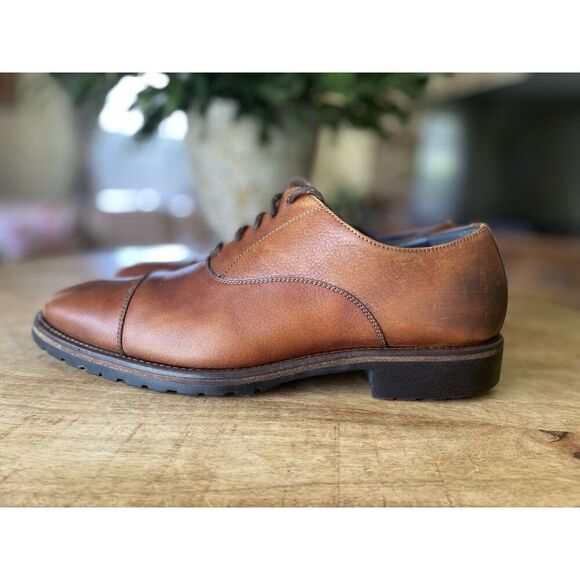 Johnston & Murphy Cap Toe Oxford Shoes Men’s 9M Handcrafted in Italy Brown - Picture 3 of 9